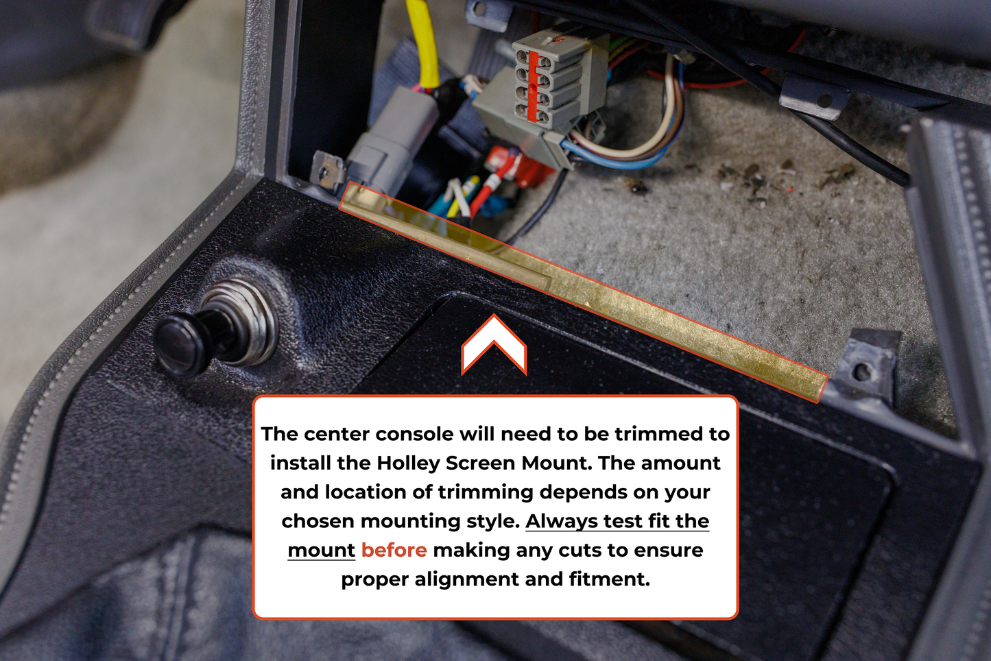 Holley 3.5" Screen Mount for Center Console